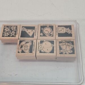 Stampin Up 2004 Occasionally Retired Rubber Stamp Set 7 Stamp Set